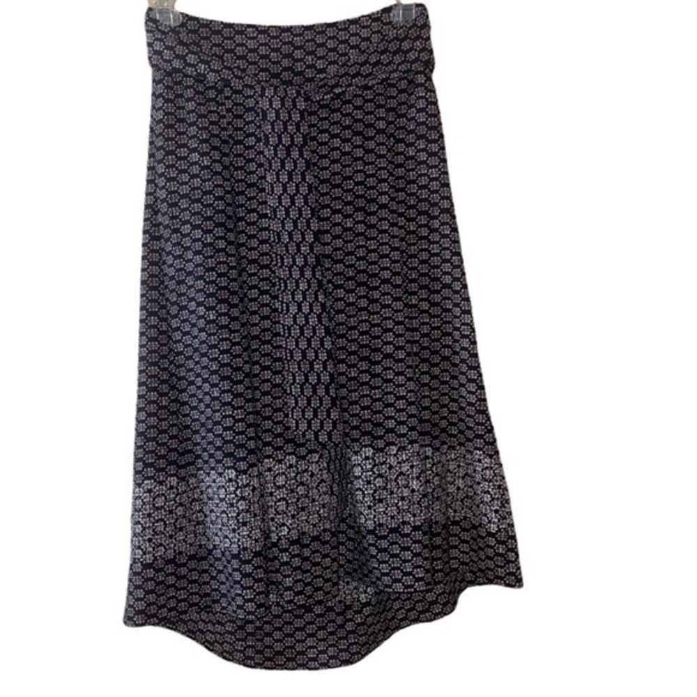 Max Studio Hi-Low Skirt - Blue with White and Pink Specks - Size Medium - NWT